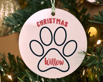 Personalized Christmas Pet Ornaments as a Christmas Tree Decor. Custom Dog Christmas Ornaments for Family Reunion. Custom Pet Ornaments