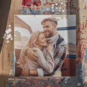 Custom Square Jigsaw Puzzle*1000 Pieces, Personalized Picture Puzzle, Gift Box, Boyfriend, Engagement, Valentine, Couples, Mom, Dad Gift.