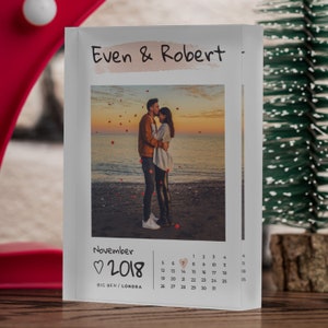 Custom Picture Frame for Couple, Personalized Photo Acrylic Block, Anniversary Gift Acrylic Frame, Christmas Gift Ideas, Best Gifts for Him