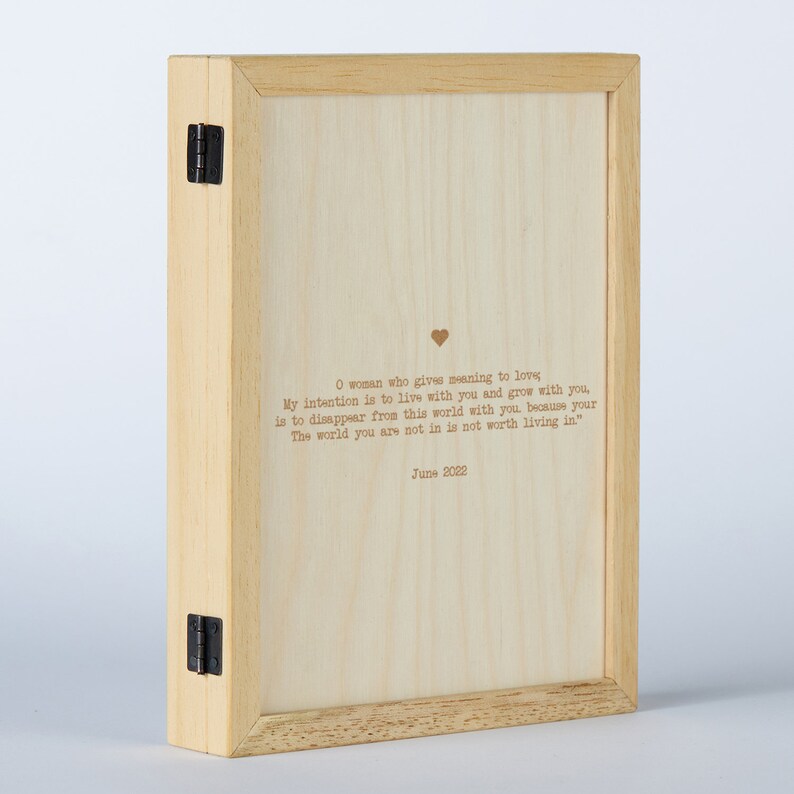 Custom Wood Frame Box as Gifts for Her. Custom Frame Gift Etsy