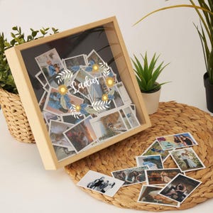 Cadeaux nuptiales personnalisés pour la mariée, décoration d'enterrement de vie de jeune fille, boîte souvenir en bois, album photo de mariage personnalisé comme boîte mémoire.