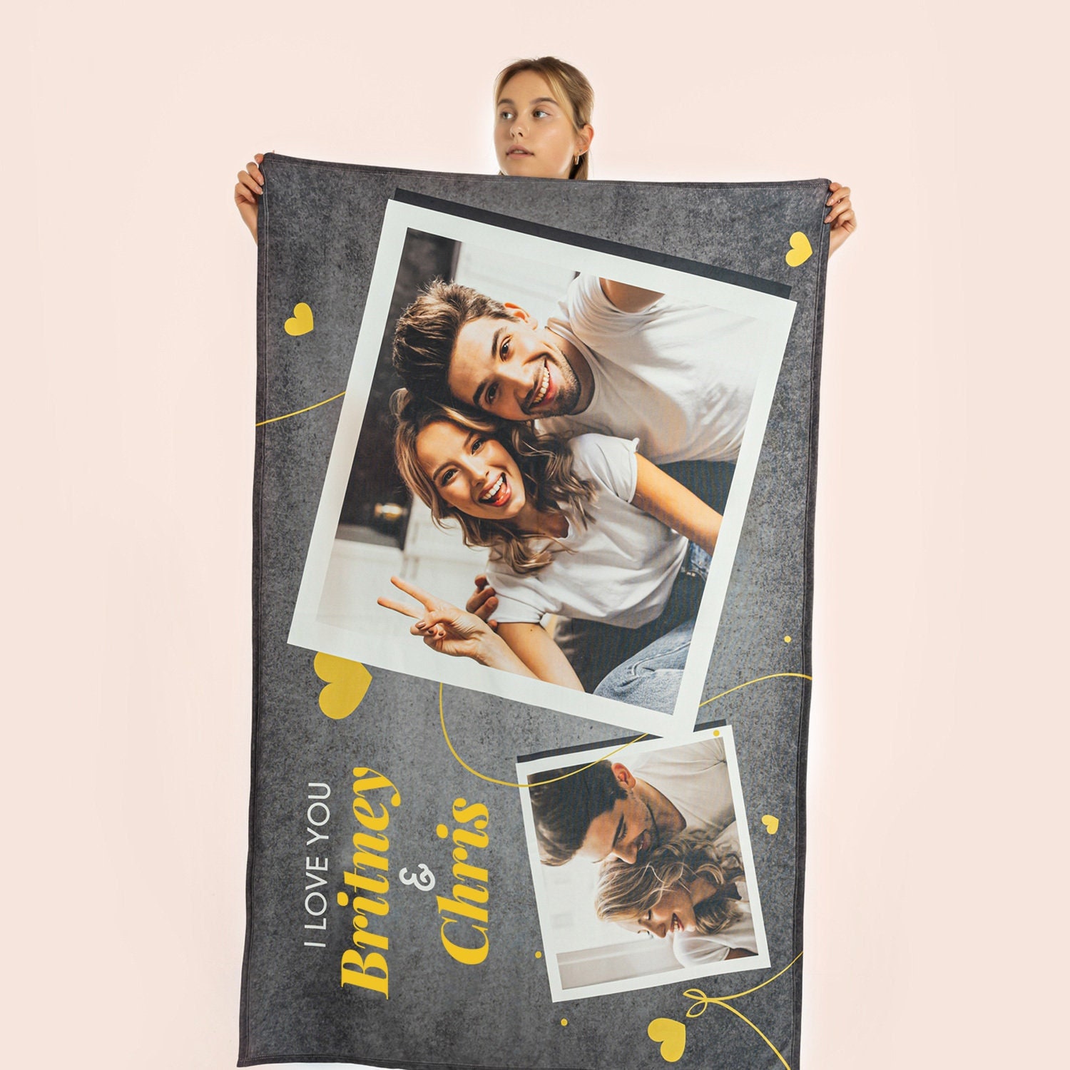 Personalized Photo Blanket | Valentine's Day Gift for Him |  Blanket With a Photo