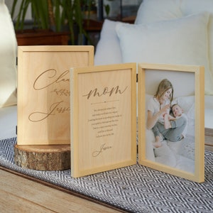 Regali di Natale personalizzati per mamma e papà. Regali fotografici personalizzati per lei. Cornici portafoto, regali personalizzati per la mamma. Foto in legno, regalo per la festa della mamma da parte della figlia.