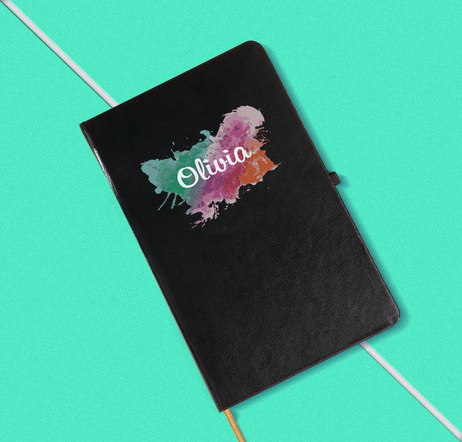 Oriental Designed, Name Personalized Notebook, Leather Notebook, Custom ...