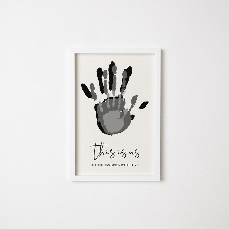 Mom Dad Family Handprint Frame -self Adhesive- Unique Grandma, Nana ...