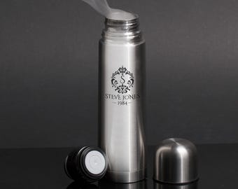 Bicchiere in acciaio inossidabile personalizzato per fidanzato, tazza termica da caffè personalizzata con nome, regali di Natale per lui, marito, nonno, anniversario