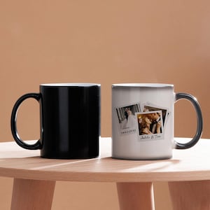 Taza mágica personalizada con tarjetas fotográficas, taza de café con foto personalizada, regalo para parejas, regalo de Navidad para mamá, papá, novio, esposo, amante del café