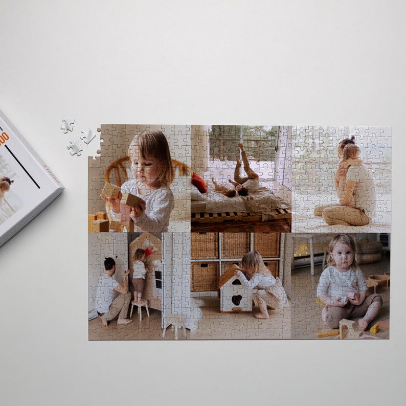 Custom Jigsaw Puzzle 500 1000 Pieces, Personalized Picture Puzzle for Couple, Adults, Family Keepsake, Anniversary, Valentine, Mom Dad Gifts 6 photos