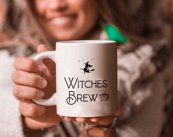 ¡Brebaje de brujas! Taza de Halloween, regalo de Halloween, recuerdo de fiesta de Halloween, regalo de Halloween para ella, taza de café de Halloween, taza divertida de Halloween