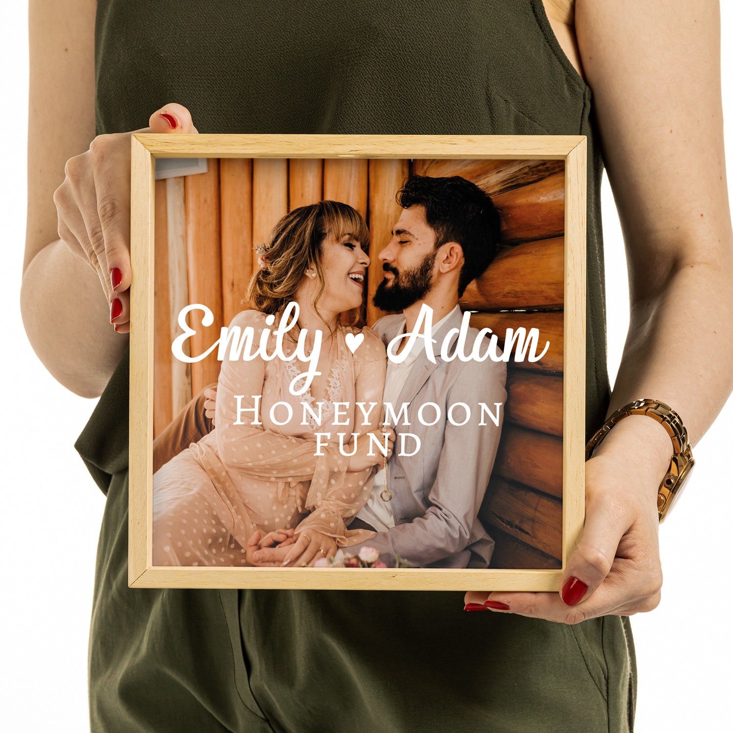 Personalized Honeymoon Fund Box with Photo and Name Travel | Etsy