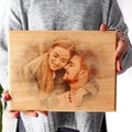 Custom Photo on Wood, Personalized Photo Wood with Watercolor Effect, Custom Wall Art