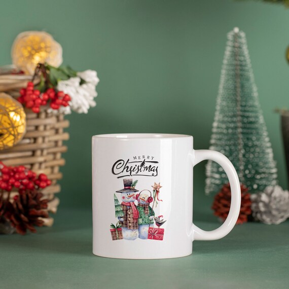 Tazza Di Natale In Ceramica 430ml Con Coperchio E Cucchiaio - Regalo Natalizio Divertente Per Casa, Ufficio E Amanti Del Caffè