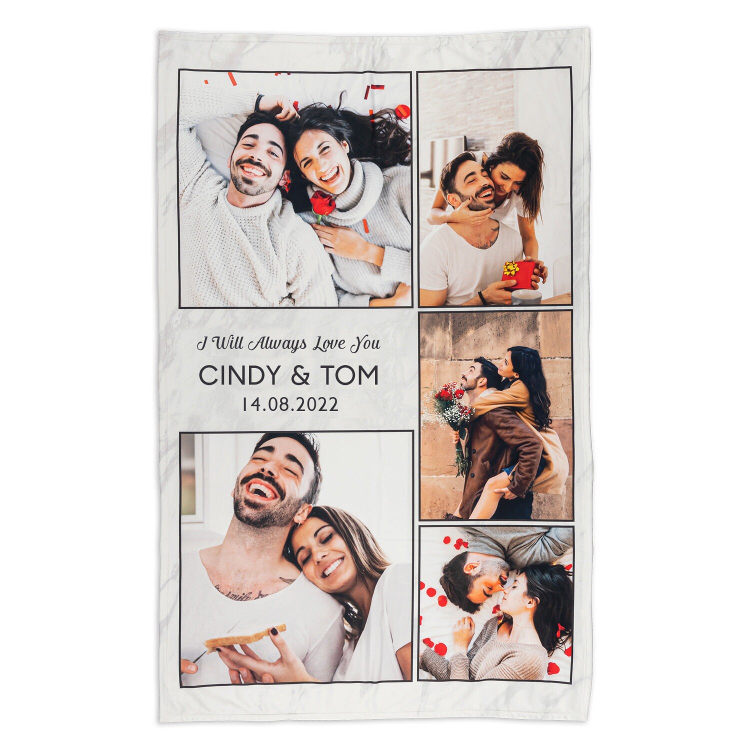 Personalized Photo Blanket | Valentine's Day Gift for Him |  Blanket With a Photo