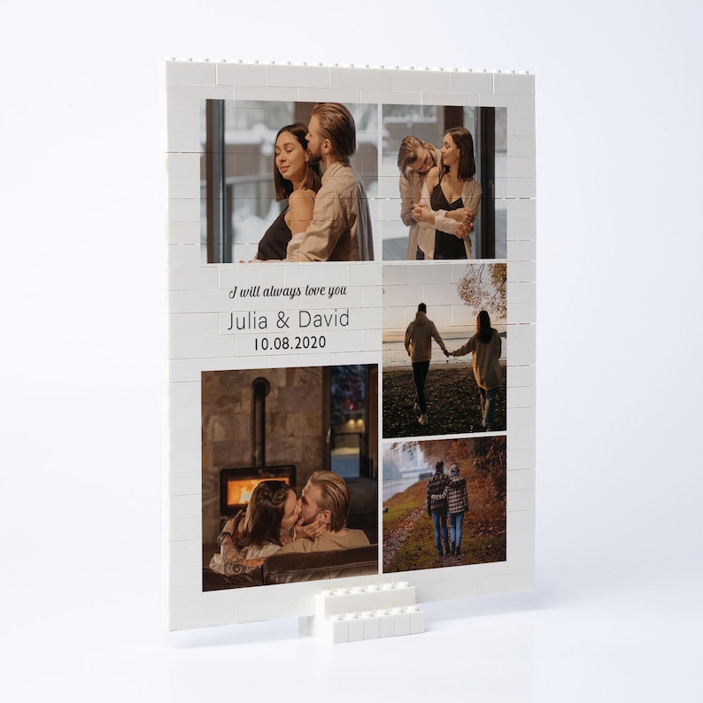 Rompecabezas fotográfico personalizado de 144 piezas para adultos, rompecabezas, rompecabezas personalizado para el Día de la Madre, rompecabezas fotográfico de ladrillos de construcción, regalo del día de San Valentín. imagen 3