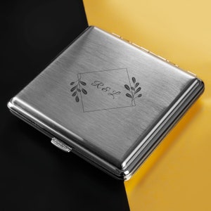 Metalen sigarettenkoker, kerstbruidegom, getuige, vriend, echtgenoot, pensioencadeaus, sigarenkistje sigarettenhouder, accessoires rokers