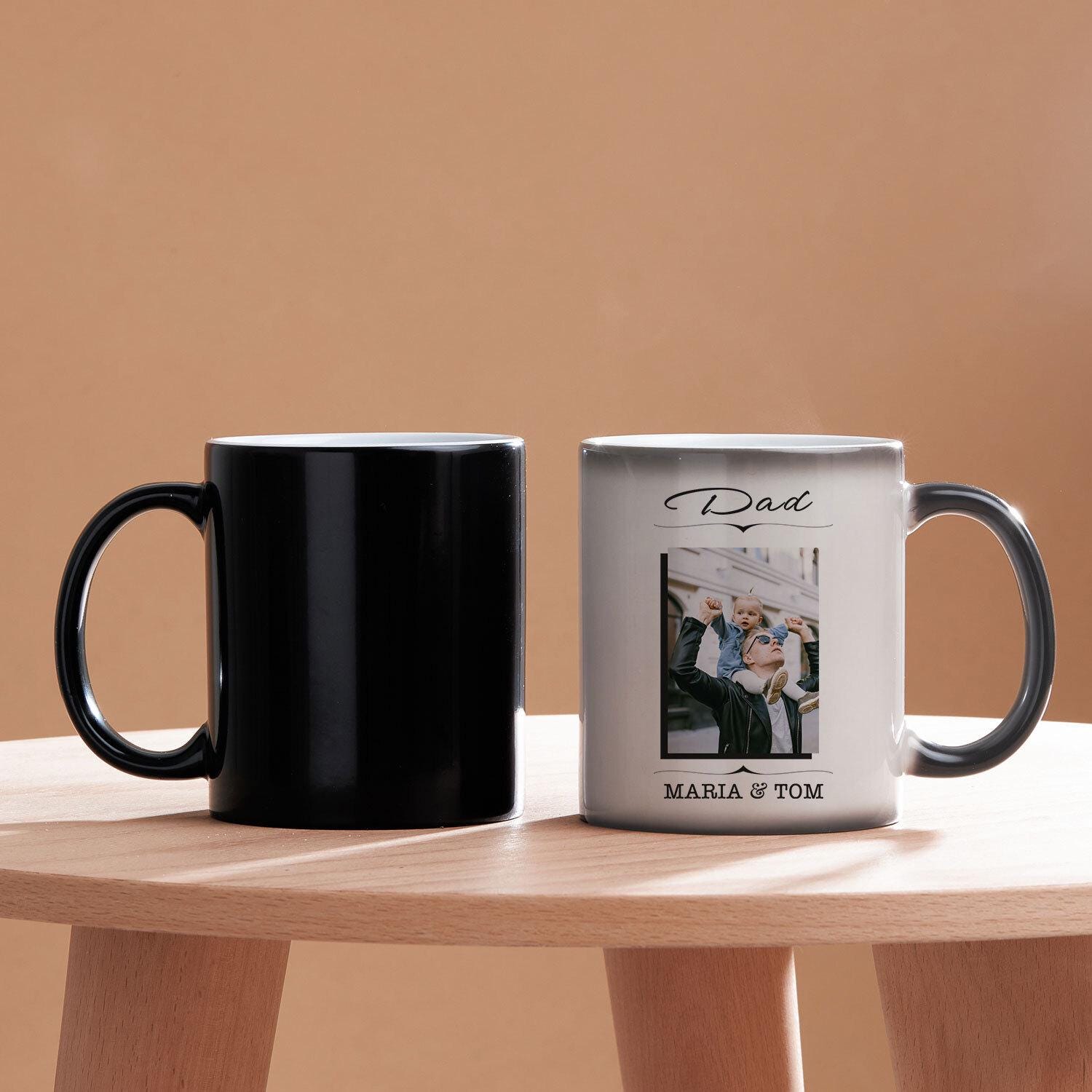 Dad Customized Magic Mug, Color Changing Personalized Photo Coffee