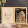Custom Father's Day Picture Frame - Unique Gifts for Dad, Grandpa, Husband | Christmas, First Father's Day, Photo Frame, Wooden Keepsake Box product logo