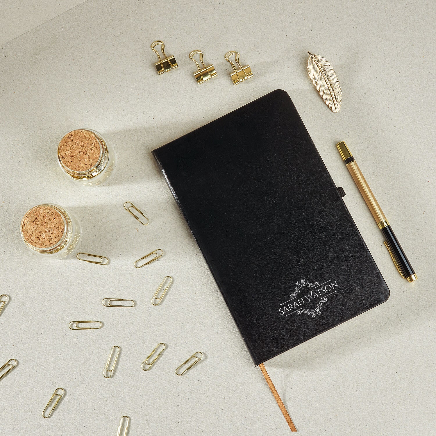Oriental Designed, Name Personalized Notebook, Leather Notebook, Custom ...