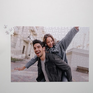 Custom Jigsaw Puzzle 500 1000 Pieces, Personalized Picture Puzzle for Couple, Adults, Family Keepsake, Anniversary, Valentine, Mom Dad Gifts Single Photo