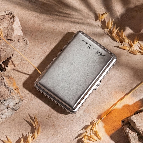 silver cigarette case for men Name Custom Metal Cigarette Case for Men, Groomsmen Husband Retirement Xmas  Gifts, Cigar Box, Engraved Cigarette Holder, Smokers Accessories
