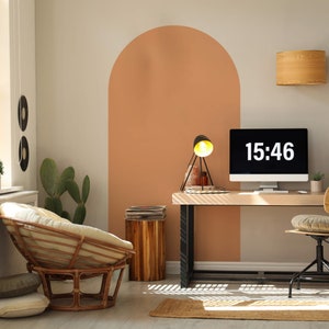 Arch Wall Decal, Headboard Color Block Decal for Bed or Crib, Boho Wall Decal, Peel and Stick Arch Wall Sticker, Removable Wallpaper