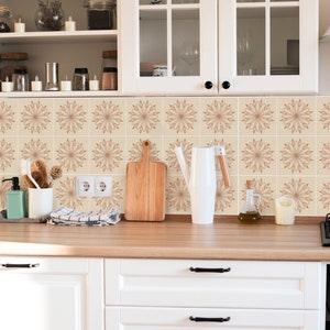Boho Tile Stickers, Tile Decals,Tiles For Kitchen-Bathroom-Floor-Wall,Peel & Stick Backsplash Stickers,Boho Home Decor,Removable-Waterproof