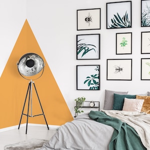 Geometric Wall Decal, Boho Wall Sticker, Modern Headboard Wall Decal, Triangle Wall Decal, Mountain Wall Decals, Scandinavian Home Decor