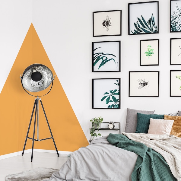 Geometric Wall Decal, Boho Wall Sticker, Modern Headboard Wall Decal, Triangle Wall Decal, Mountain Wall Decals, Scandinavian Home Decor