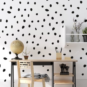 Polka Dot Wall Decals, Dalmatian Stickers, Boho Polka Dots, Modern Wall Stickers, Nursery Decor, Kids Room Decals, Irregular Dots Stickers