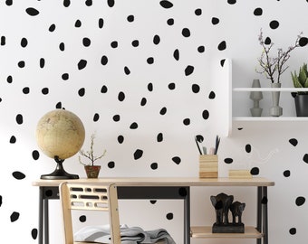 Polka Dot Wall Decals, Dalmatian Stickers, Boho Polka Dots, Modern Wall Stickers, Nursery Decor, Kids Room Decals, Irregular Dots Stickers