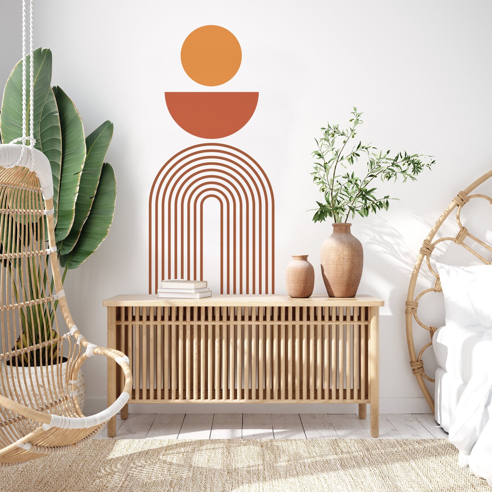 Arch Wall Decal Boho Wall Art Decal Abstract Home Interior - Etsy