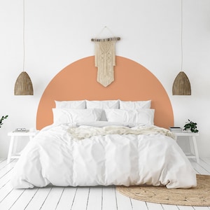 Bogen Wandtattoo, Bett Bogen Aufkleber, Bogen Kopfteil Wandtattoo, Boho Wandaufkleber Bogen, modernes geometrisches Dekor, minimalistisches Wandtattoo