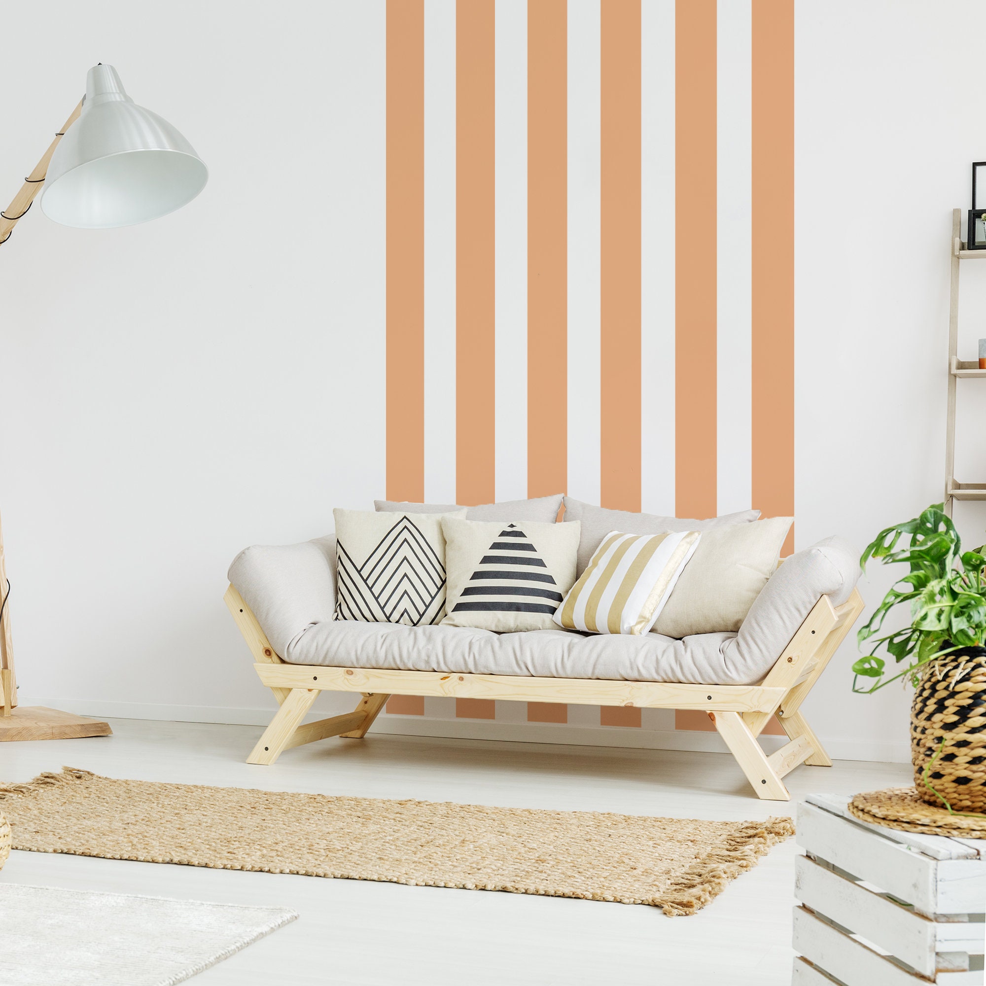 Stripes Wall Decals Stripes Wall Sticker Chevron Decals Etsy