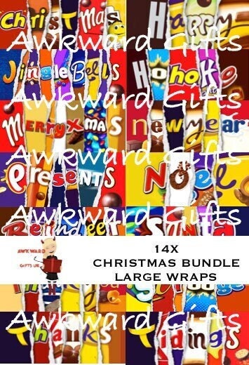X14 Christmas Large Bundle Printable Family Chocolate Bar Wrapper Nov…