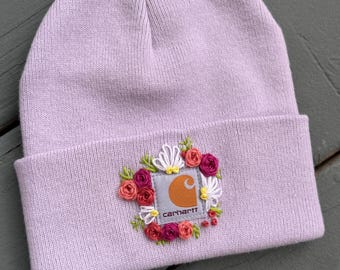EMBROIDERED BEANIE-Hand embroidered, custom beanie!