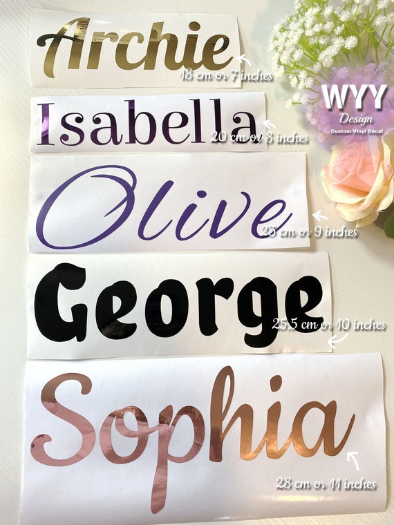 Personalised Vinyl Name Sticker Custom Name Vinyl Decal Name Etsy India