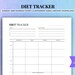 Diet Tracker Printable Food Diary Printable Food Journal Daily Calorie ...