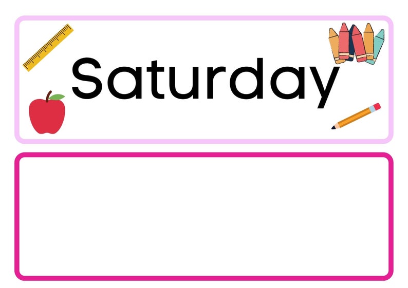 Days of the Week Printable Flashcards| Instant Download| Days of the ...