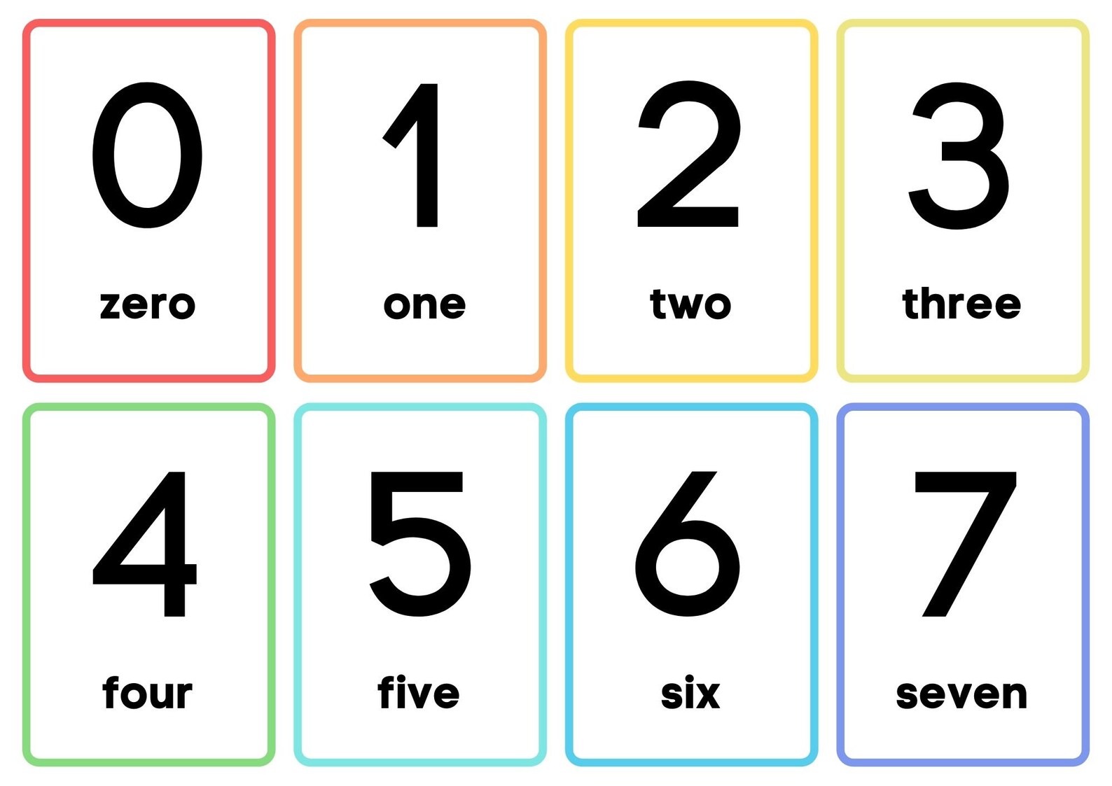 Free Printable Number Chart 1 20 Free Printable Number Flash Cards 