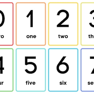 Numbers 1-20 Printable Flashcards| Instant Download| Numbers| Classroom Flashcards | Pre-k Flash Cards