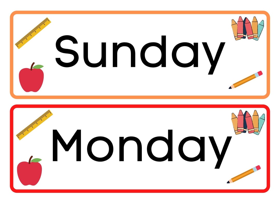 Days Of The Week Flashcards Pdf Free Days Of The Week Flashcards Pdf Free