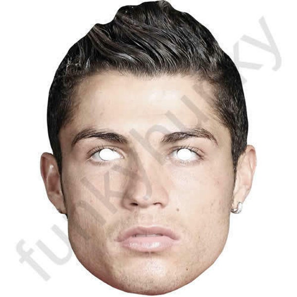 Cristiano ronaldo footballer celebrity card mask. Ready To Wear-Order By 3pm UK For Same Day Dispatch (Mon-Fri) .