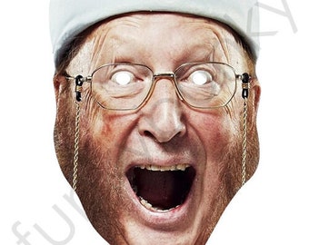 John mccririck celebrity card mask - horse racing - Ready To Wear -Order By 3pm UK For Same Day Dispatch (Mon-Fri) .