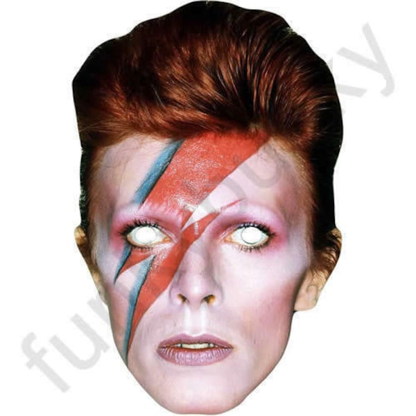 David bowie retro celebrity singer card mask - Ready To Wear -Order By 3pm UK For Same Day Dispatch (Mon-Fri) .