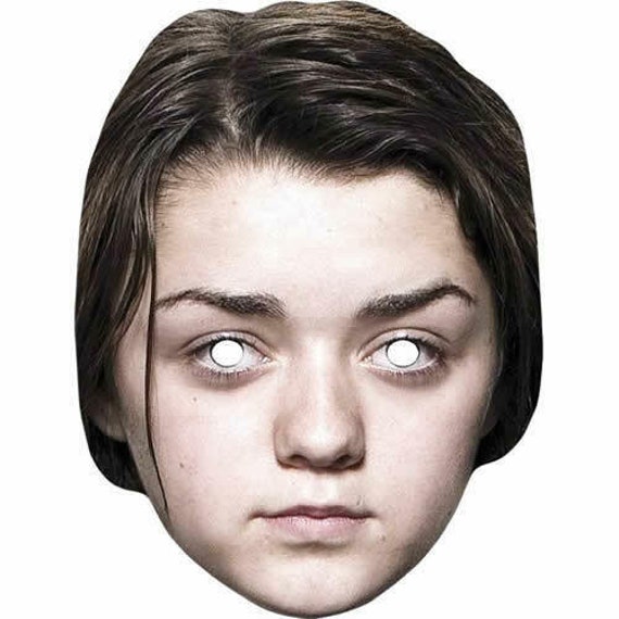 Maisie Williams Celebrity Card Mask Pre-cut Masks-order by 3pm UK