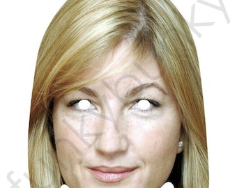 Karen Brady Celebrity Fun card Face mask - all are pre-cut!- Order By 3pm UK For Same Day Dispatch (Mon-Fri)