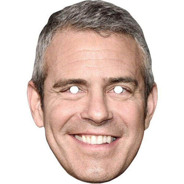 Andy cohen american talk show host celebrity fun card mask - ready to wear-Order By 3pm UK For Same Day Dispatch (Mon-Fri) .