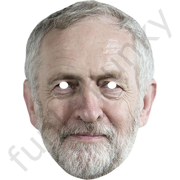 Jeremy corbyn labour politician card mask - Ready To Wear -Order By 3pm UK For Same Day Dispatch (Mon-Fri) .