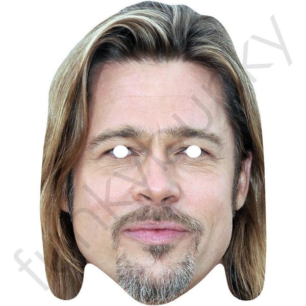 Masque de célébrité Brad Pitt pour acteur américain - Prêt à porter - Commandez avant 15 h 00 au Royaume-Uni pour expédition le jour même (du lundi au vendredi).