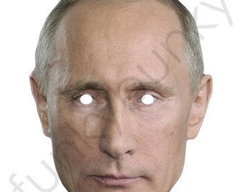 Masque de carte de célébrité d'homme politique russe Vladimir Poutine - Prêt à porter - Commandez avant 15 heures au Royaume-Uni pour une expédition le jour même (du lundi au vendredi).